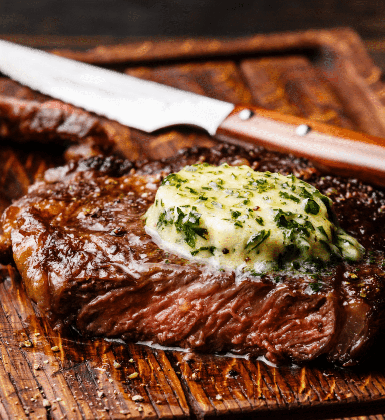 Seared Ribeye Steak Recipe with Truffle Butter