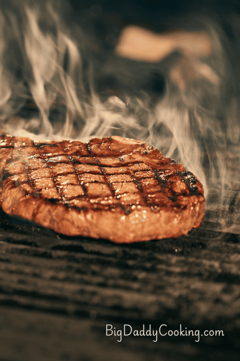 Whiskey Marinated Ribeye Steak with Brown Sugar Glaze