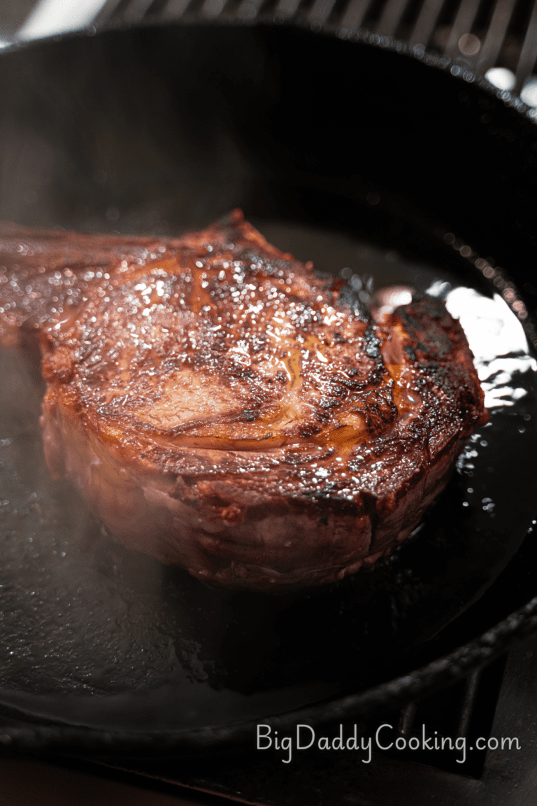Cast-Iron Cowboy Steak with Roasted Bone Marrow